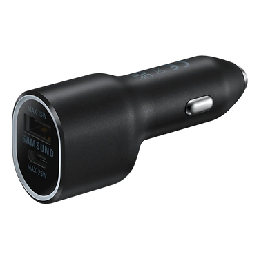 Samsung Dual Car Charger with UBS-C (25W) & USB-A (15W) - No Cable